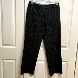 Dalia Dark Gray Blue Plaid High Rise Pocket Stretch Dress Pants Size 8P